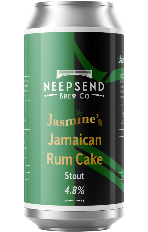 Jamaican Rum Cake Stout can label